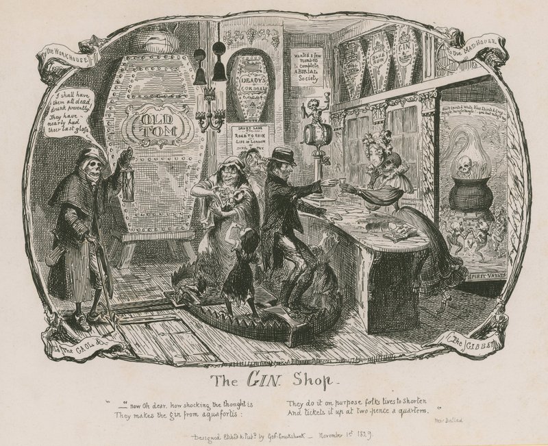 The Gin Shop by George Cruikshank