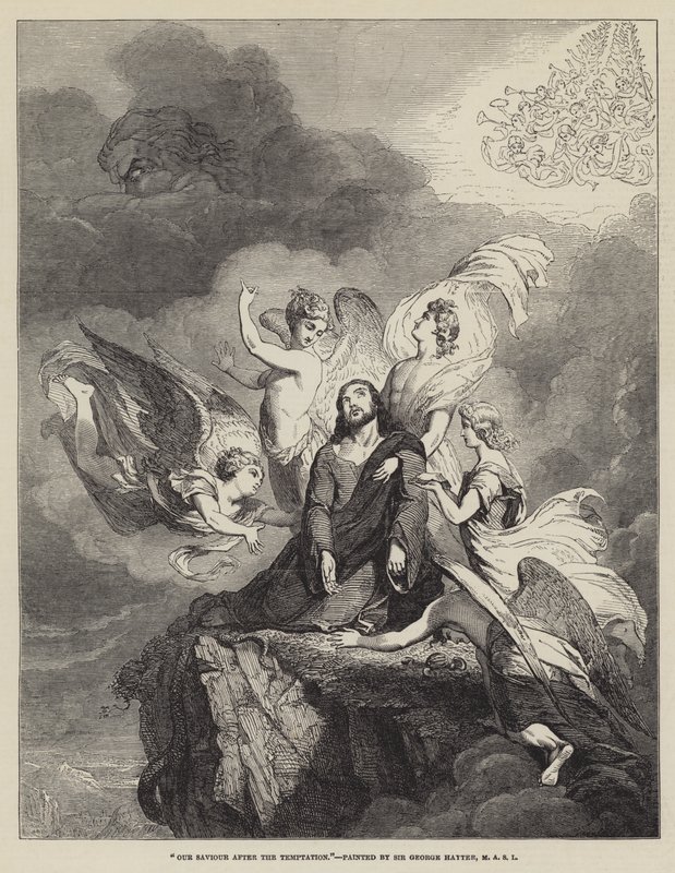 Our Saviour After the Temptation by George Hayter