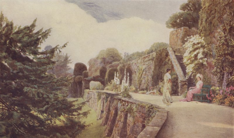 The Lower Terrace, Berkeley Castle by George Samuel Elgood