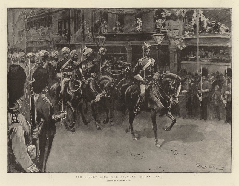 The Escort from the Regular Indian Army by Georges Bertin Scott