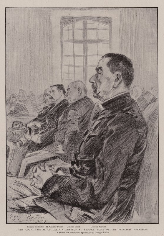 The Court-Martial of Captain Dreyfus at Rennes, some of the Principal Witnesses by Georges Redon