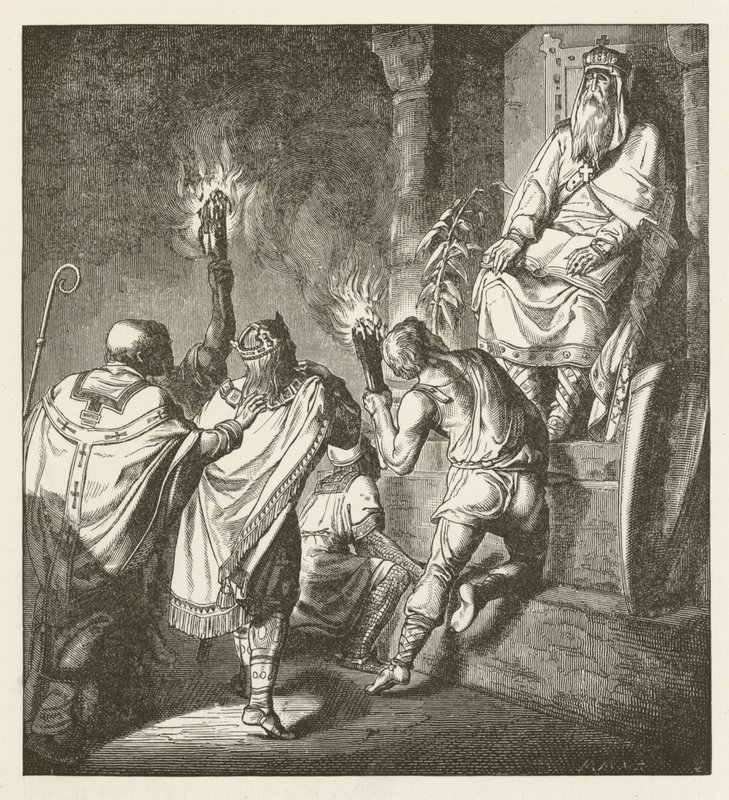 Otto at the Tomb of Charles the Great by German School
