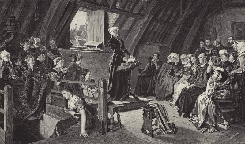 Anne Askew Preaching the Lutheran Doctrine by German School