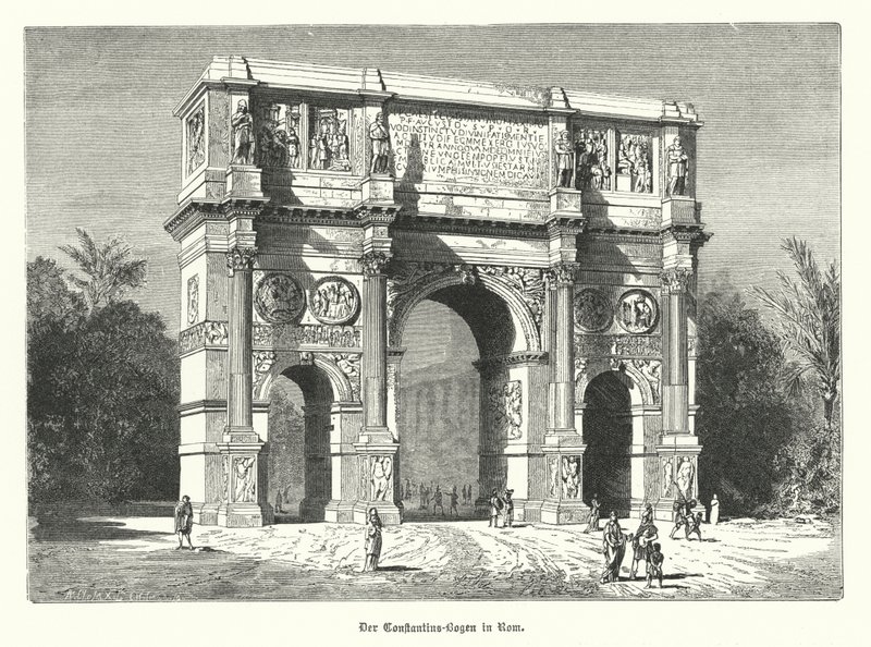 Arch of Constantine, Rome by German School