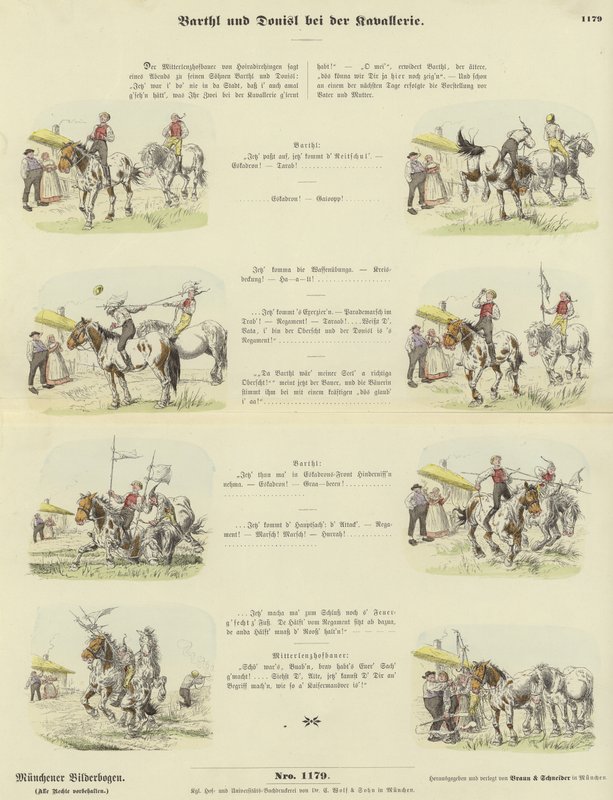 Barthl and Donisl in the Cavalry by German School