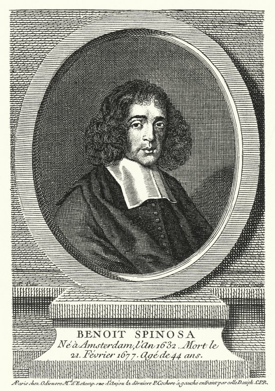 Baruch Spinoza, Dutch philosopher (engraving) by German School