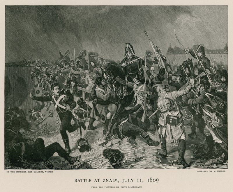 Battle of Znaim by German School