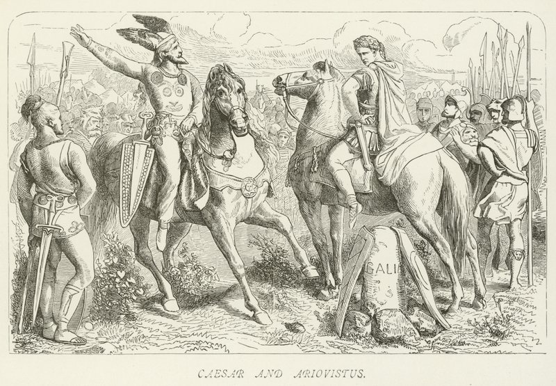 Caesar and Ariovistus by German School