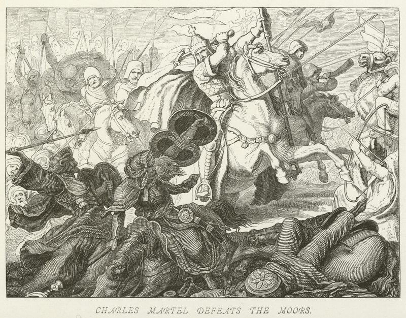 Charles Martel Defeats the Moors by German School
