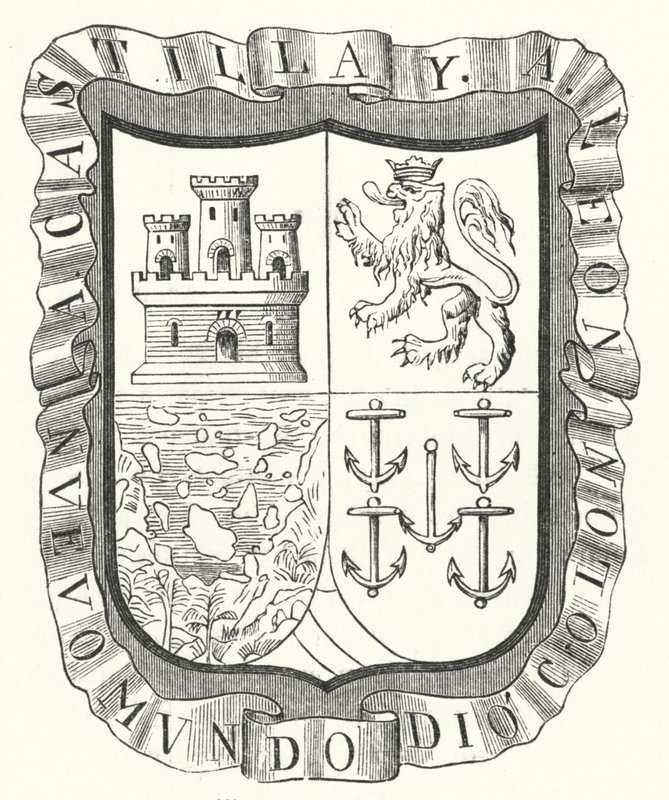 Coat of arms of Christopher Columbus (engraving) by German School