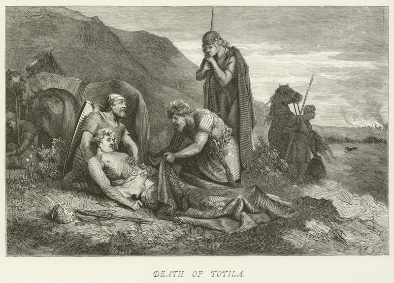 Death of Totila by German School