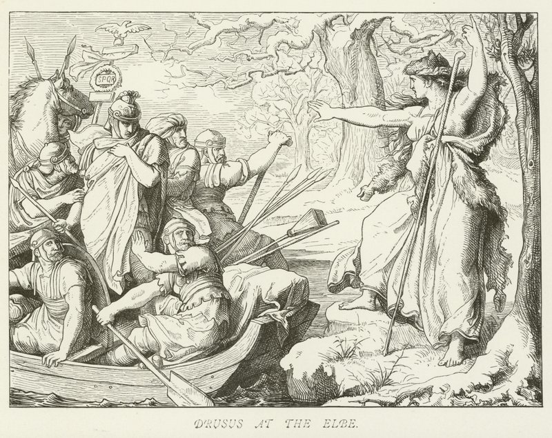 Drusus at the Elbe by German School