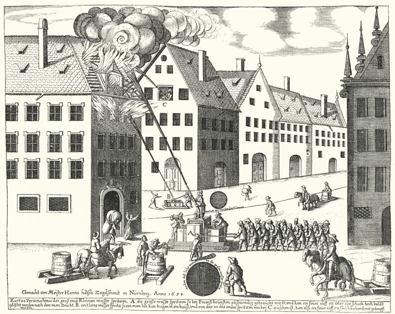 Firefighters in Nuremberg by German School