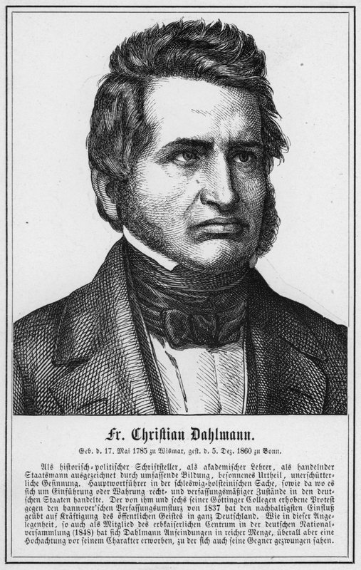 Fr Christian Dahlmann (engraving) by German School