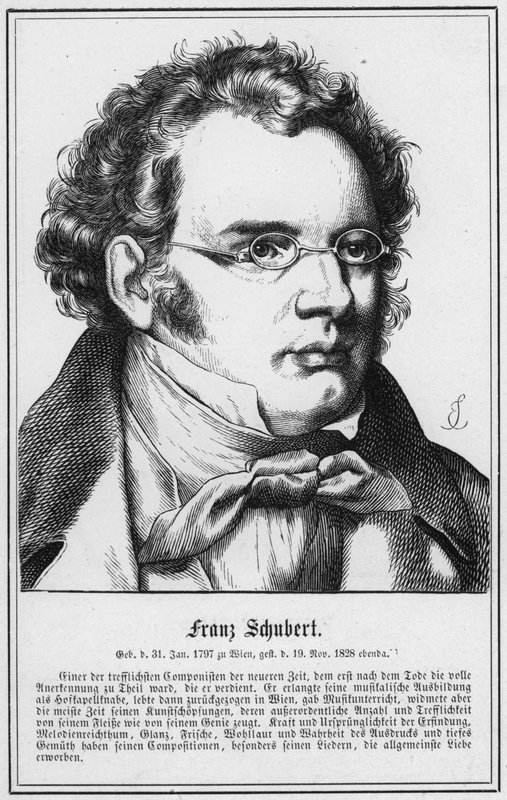 Franz Schubert (engraving) by German School