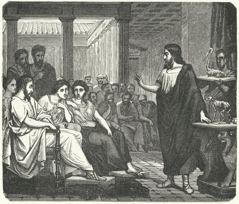 Galen Teaching Anatomy in Ancient Rome (engraving) by German School