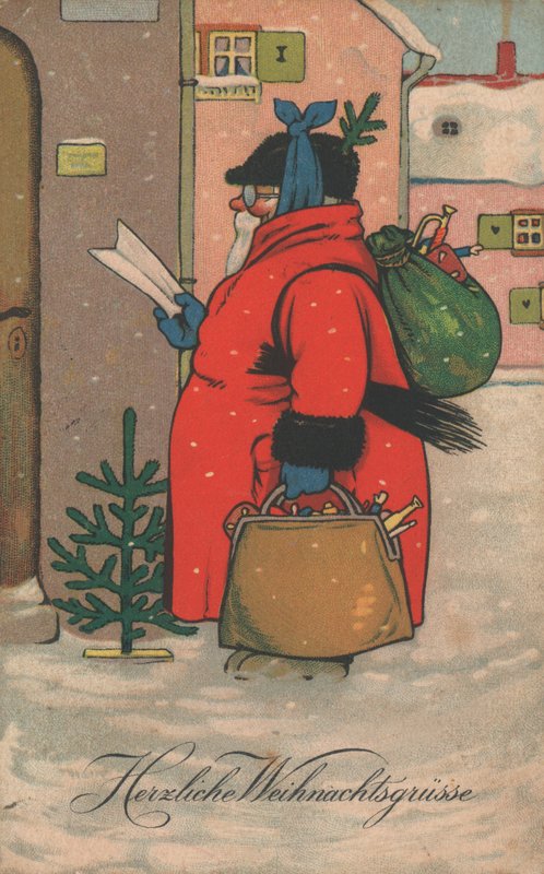 German Christmas Card by German School