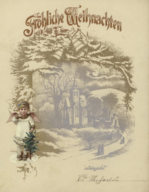 German Christmas Card by German School