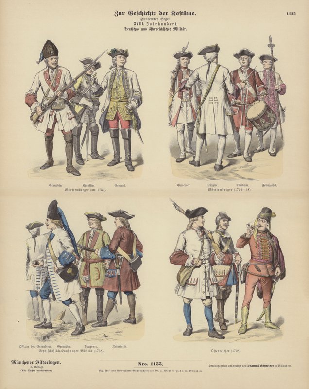 German and Austrian Military Uniforms by German School