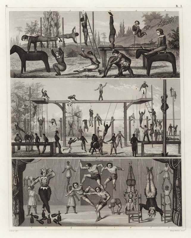 Gymnastics and acrobatics by German School