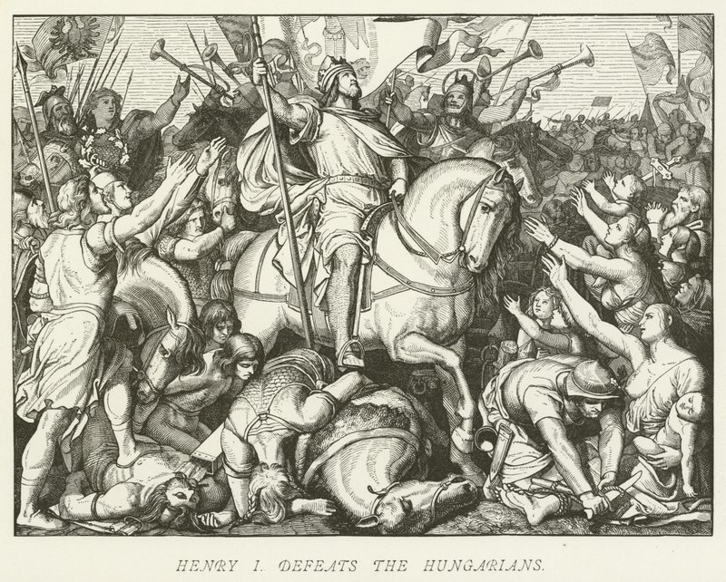 Henry I Defeats the Hungarians by German School