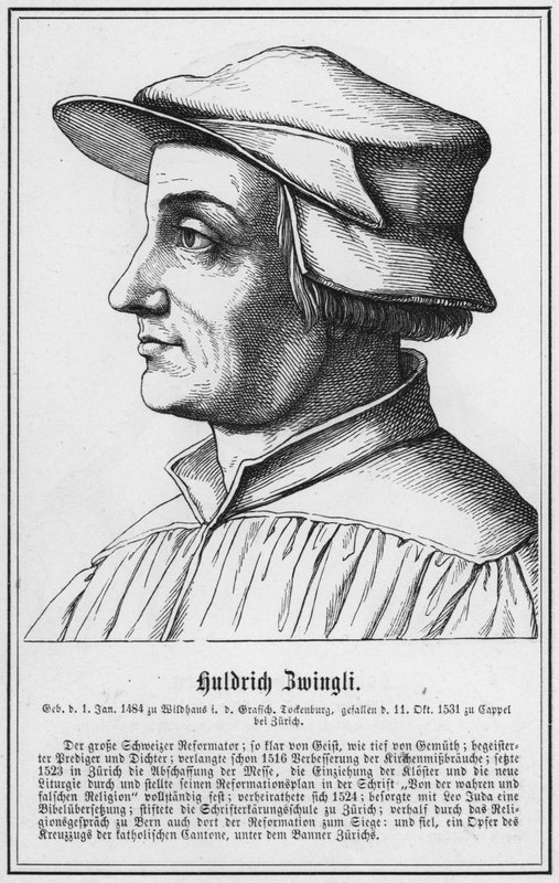 Huldrich Zwingli by German School
