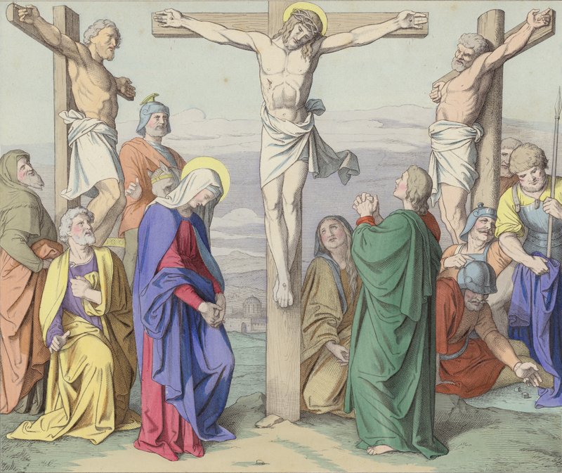 Jesus Died Upon the Cross by German School