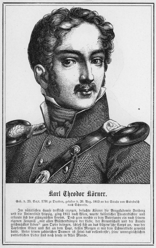 Karl Theodor Korner (engraving) by German School