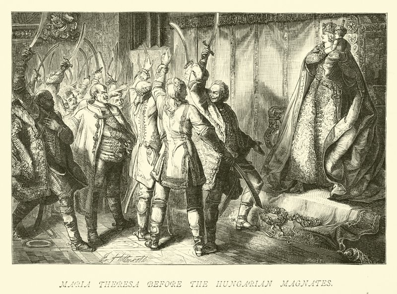 Maria Theresa Before the Hungarian Magnates by German School