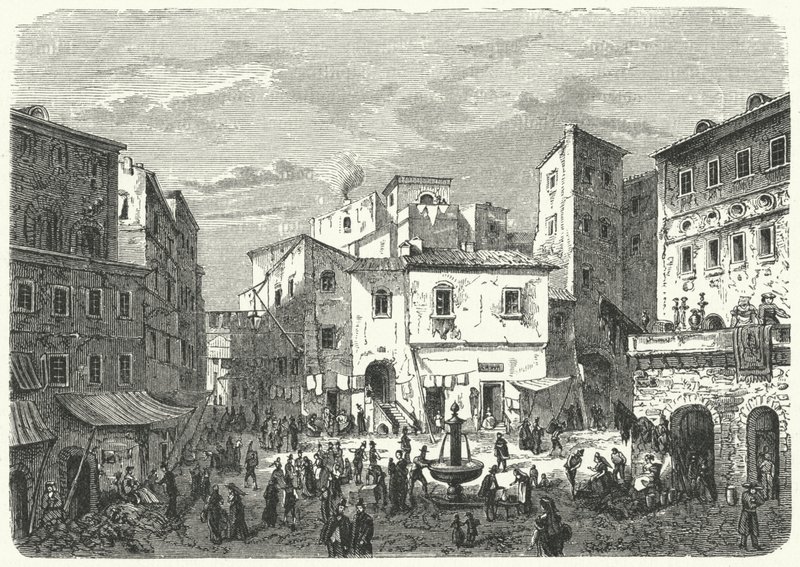 Market in the Roman Ghetto by German School