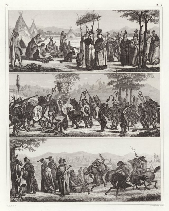 Native American Indians by German School
