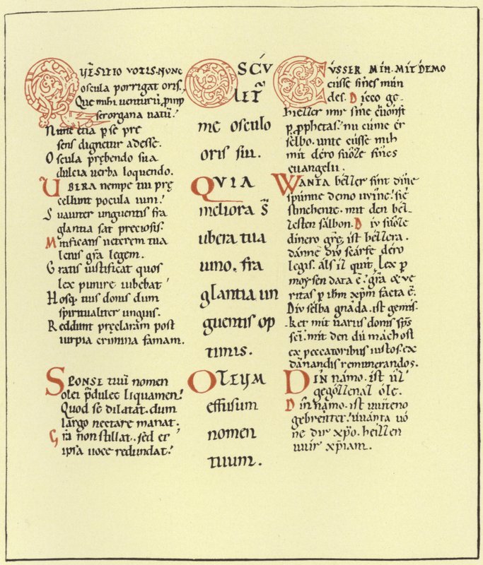 Page from the Song of Songs by German School