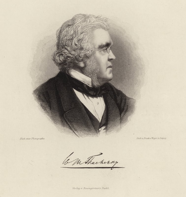 Portrait of William Makepeace Thackeray by German School