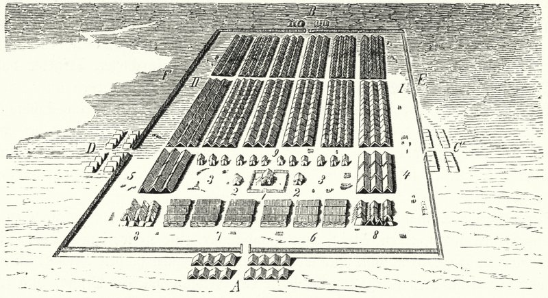 Roman army camp by German School