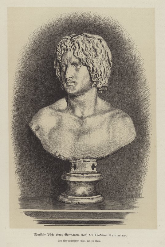 Roman bust of a Germanic man by German School