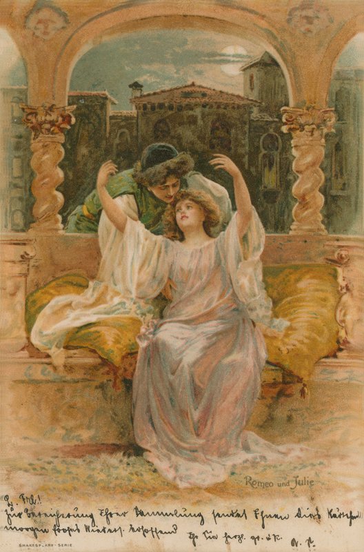 Romeo and Juliet, Valentines Card by German School