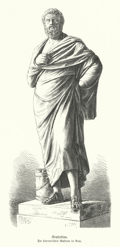 Statue of Sophocles, Ancient Greek playwright by German School