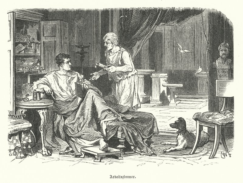 Study in a Roman House by German School
