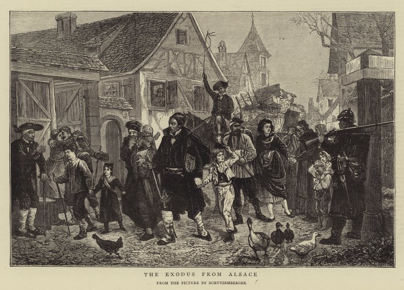 The Exodus from Alsace by German School
