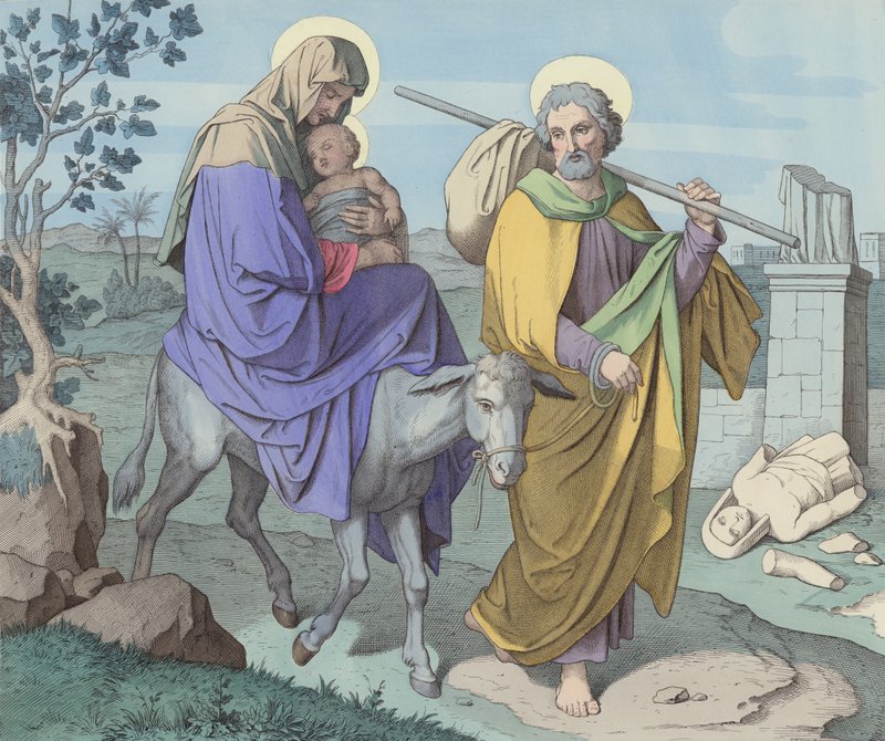 The Flight into Egypt by German School
