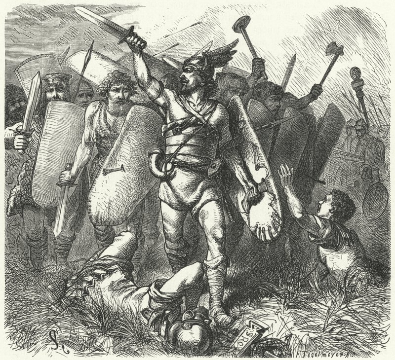 The Germans at War with the Romans by German School