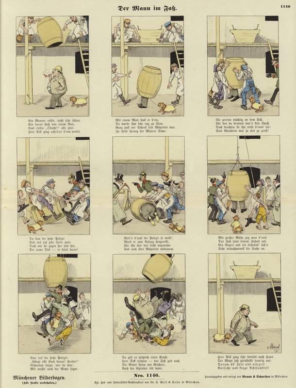 The Man in the Barrel by German School