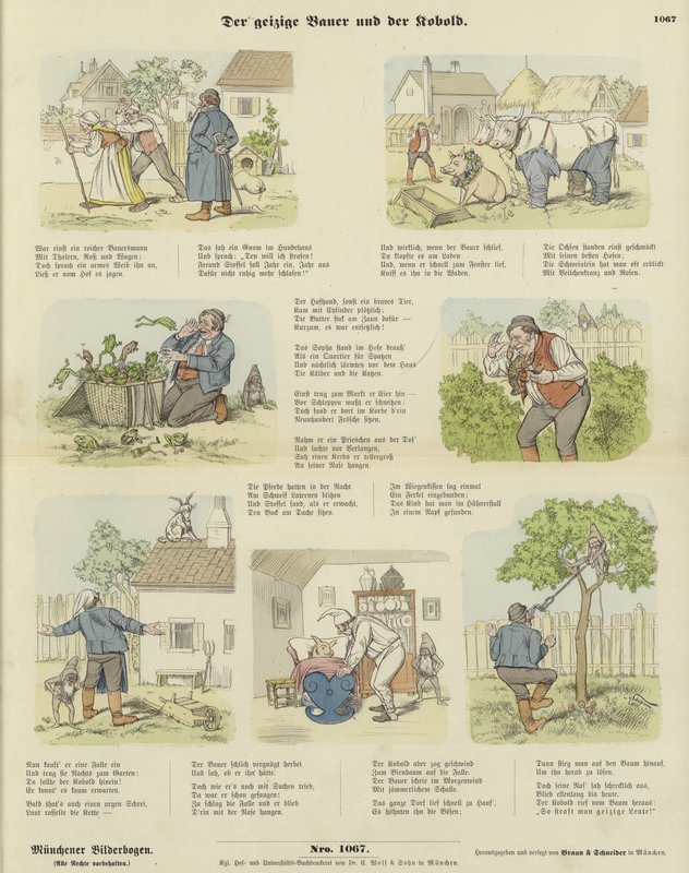 The Miserly Farmer and the Goblin by German School