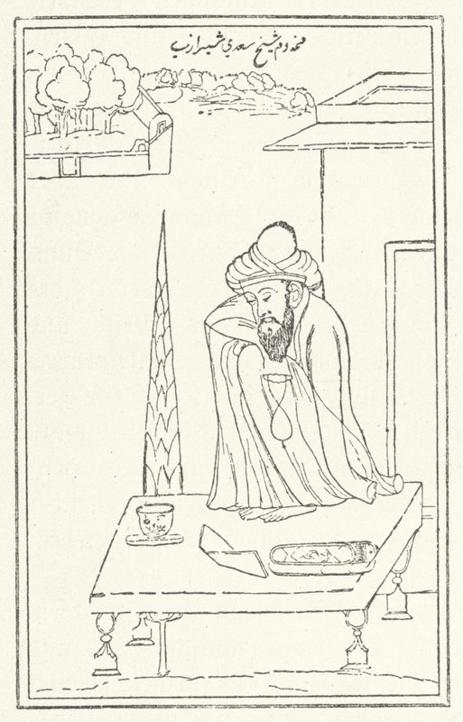 The Persian poet Saadi by German School