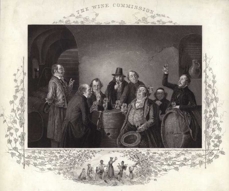 The Wine Commission (engraving) by German School