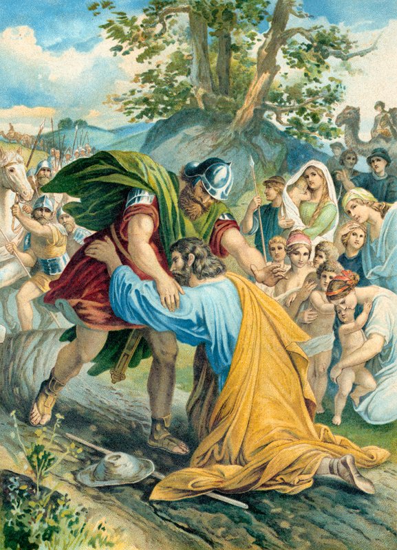 Unidentified Biblical Scene by German School