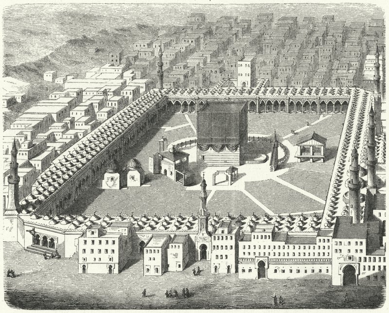 View of the Kaaba, Mecca by German School