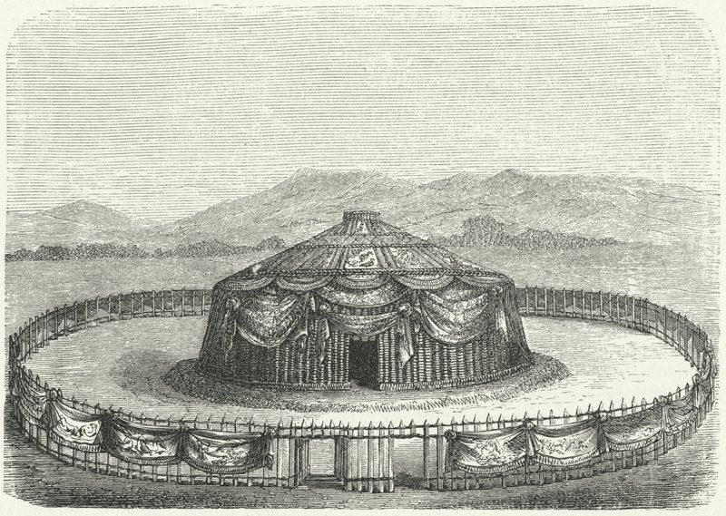 Yurt of Genghis Khan by German School