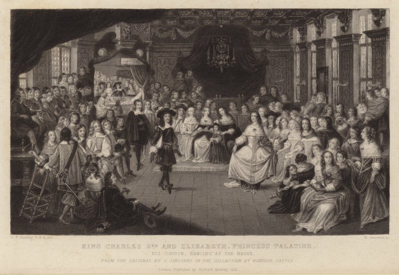 King Charles II and Elizabeth, Princess Palatine by Gheerart Janssen