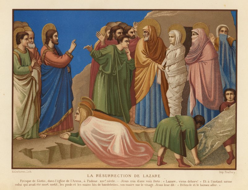 Raising of Lazarus by Giotto di Bondone (after)